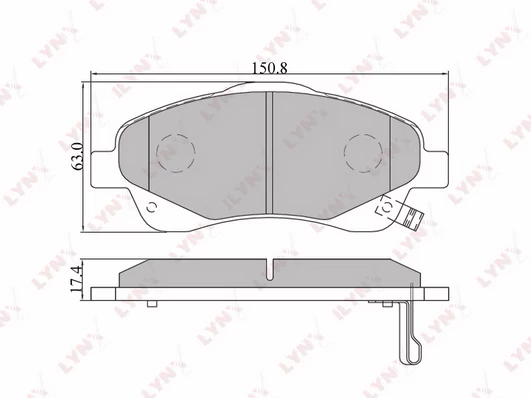 طقم فحمات فرامل أمامية تويوتا LYNXAUTO BD-7548
