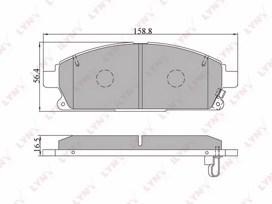 طقم فحمات فرامل أمامية نيسان LYNXAUTO BD-5704