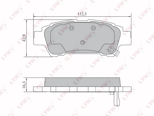 طقم فحمات فرامل خلفية تويوتا LYNXAUTO BD-7574
