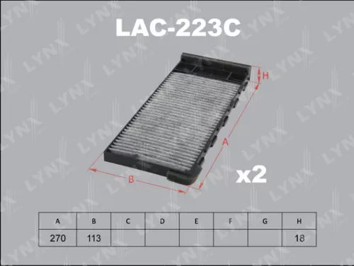 فلتر مكيف نيسان LYNXAUTO LAC-223C