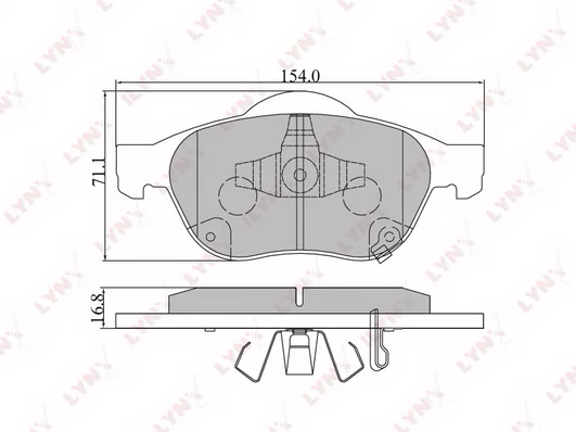 طقم فحمات فرامل أمامية تويوتا LYNXAUTO BD-7545