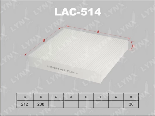 فلتر مكيف هوندا LYNXAUTO LAC-514
