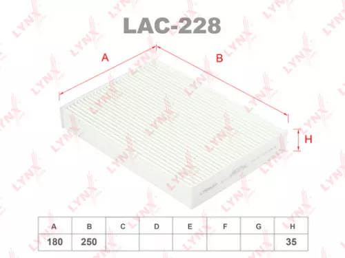 فلتر مكيف نيسان LYNXAUTO LAC-228