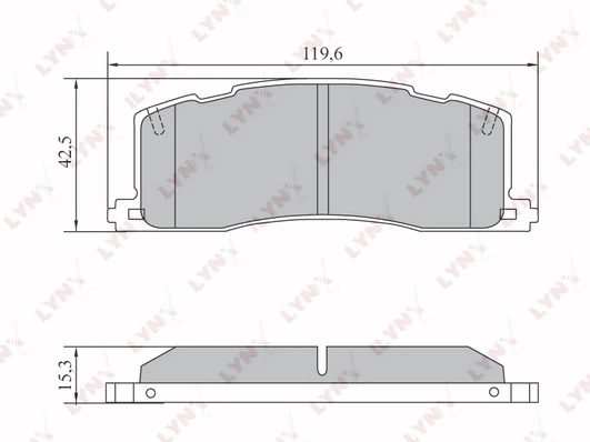 طقم فحمات فرامل خلفية تويوتا LYNXAUTO BD-7578