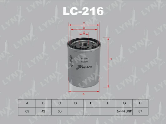 فلتر زيت نيسان LYNXAUTO LC-216