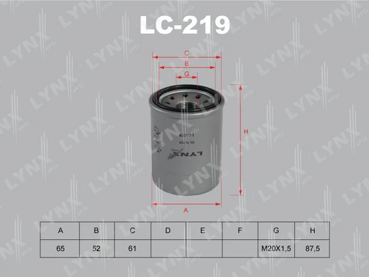 فلتر زيت نيسان LYNXAUTO LC-219