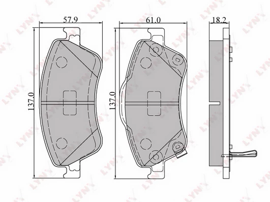 طقم فحمات فرامل أمامية تويوتا LYNXAUTO BD-7546