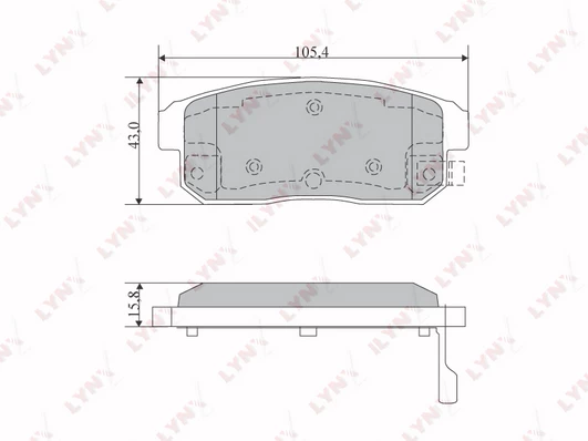 طقم فحمات فرامل خلفية نيسان LYNXAUTO BD-5719