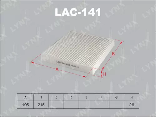 فلتر مكيف تويوتا LYNXAUTO LAC-141