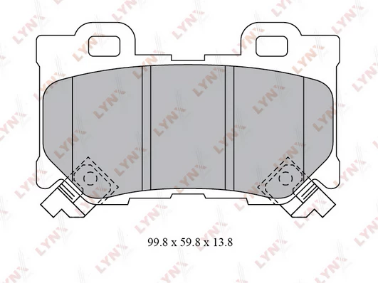 طقم فحمات فرامل خلفية نيسان LYNXAUTO BD-5743
