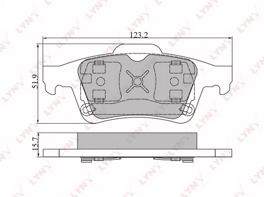 طقم فحمات فرامل خلفية نيسان LYNXAUTO BD-6302