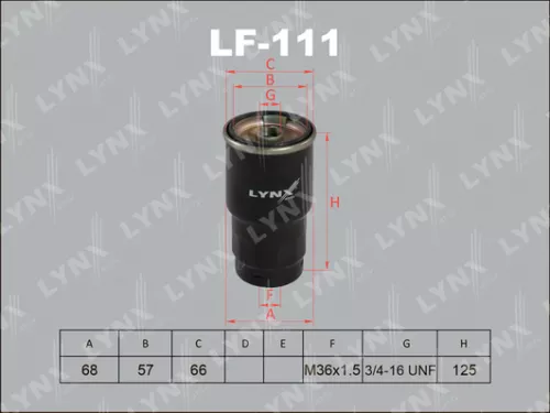 فلتر وقود تويوتا LYNXAUTO LF-111
