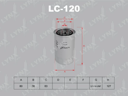 فلتر زيت تويوتا LYNXAUTO LC-120