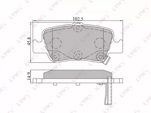 طقم فحمات فرامل خلفية تويوتا LYNXAUTO BD-7547