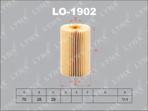 فلتر زيت تويوتا LYNXAUTO LO-1902