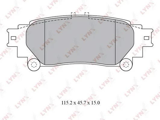 طقم فحمات فرامل خلفية تويوتا LYNXAUTO BD-7597