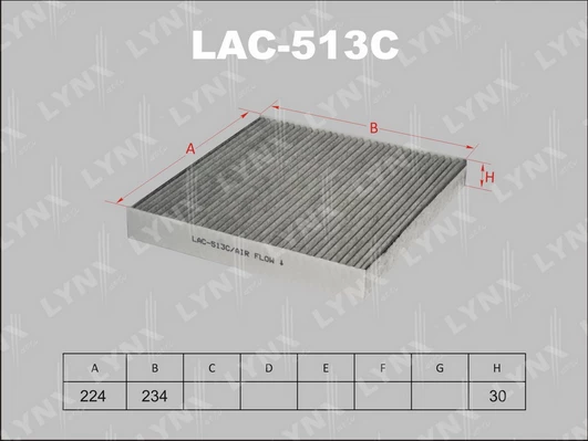 فلتر مكيف هوندا LYNXAUTO LAC-513C